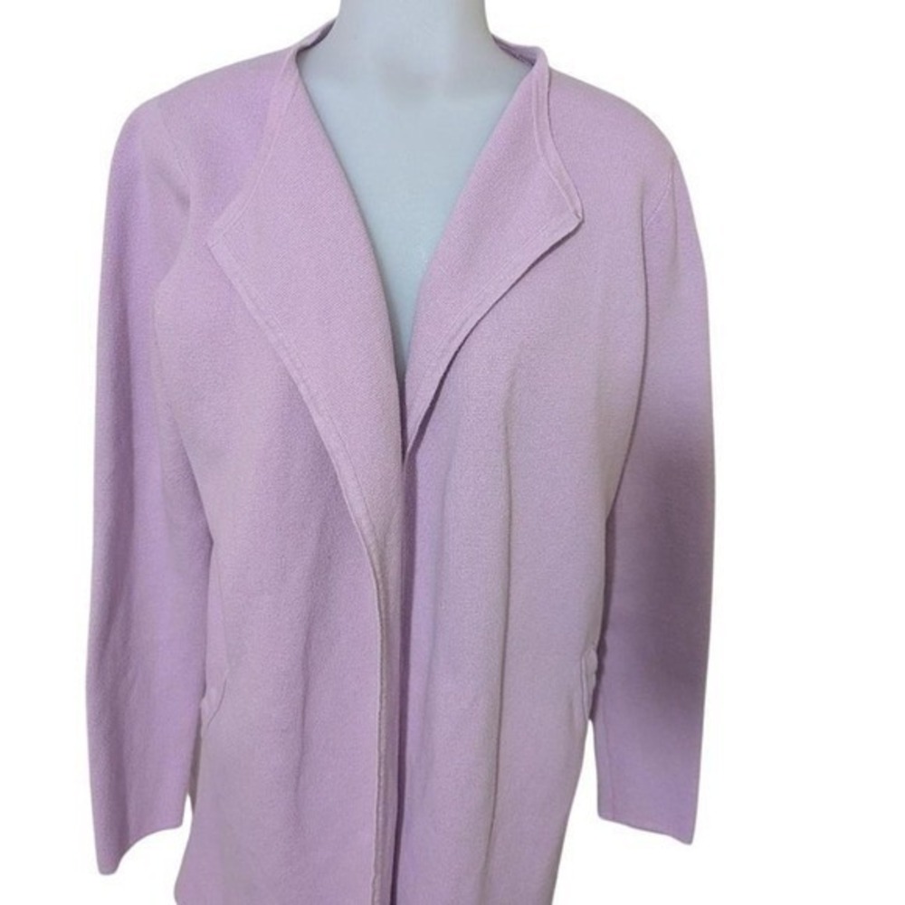 J.Crew Womens Lavender Purple 100% Cotton Open Front Cardigan Sweater Size M‎